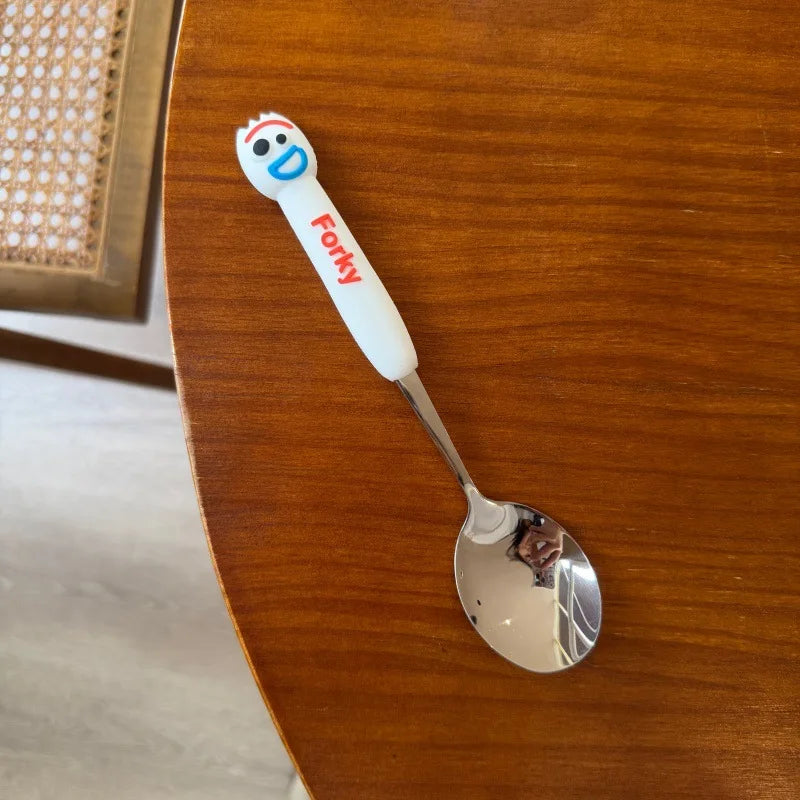 Toy Story 5 Spoon Fork Cutlery Set Woody Buzz Lightyear Jessie Forky Alien Cartoon Character Birthday Christmas Gift For Fans
