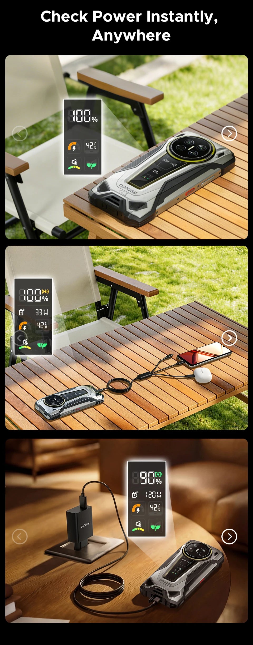 World Premiere DOOGEE V Max 2 Pro 5G Rugged Phone 6.78" FHD+ IPS 120Hz Display 48GB+1TB 22000mAh 200MP 120W Smartphon Android 16