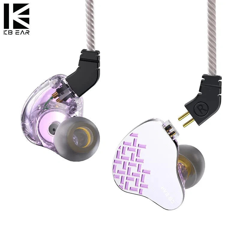 KBEAR Rosefinch 3.5mm/Typec 10mm DD In Ear Monitor HiFi Dynamic Headphones OFC Wired Earphones Music Headset KS1 Lark Headset