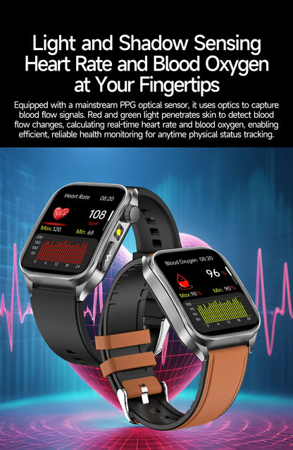 2026New Laser Therapy Care SmartWatch ECG Health Monitor Blood Lipids Uric Acid Heart Rate Tracking Fitness Smartwatch Men Women