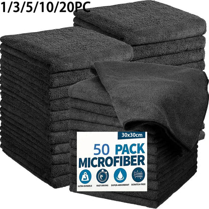 1/5/10/20pcs Kitchen Towel, Ultra-fine Fiber Light Gray Cleaning Cloth Set, Absorbent, Soft and Stain-removing Cloth Wholesale