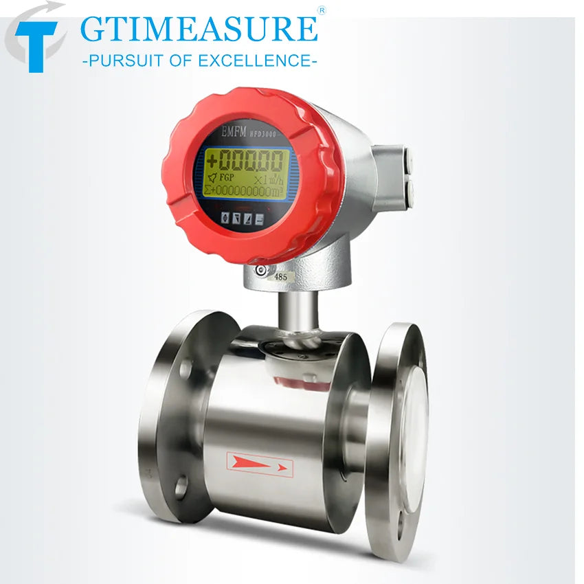 Digital Electromagnetic Flow Meter with LCD Display  for DN15 to DN300 Pipes  Pulse and 4-20mA Output