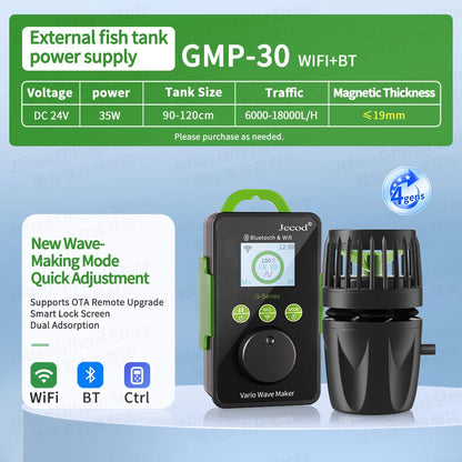 Jebao Jecod GMP Series 2026 New Model Support OTA WiFi BT Connectivity Silent Operation 9 Wave Modes Aquarium Pump