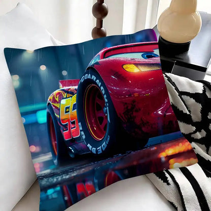 Cartoon Car Lightning McQueen Pillow Case Fashion Square Pillowcase Bedroom Sofa Room Ins Decoration Leisure