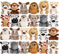 6-36 Small Safari Stuffed Animals Bulk Jungle Animal 12cm Mini Plush Toys for Party Favors Baby Shower Gift Bags Birthday Gifts
