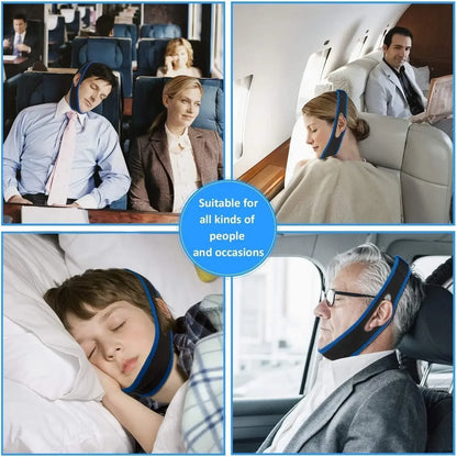 1pc Anti Snore Chin Strap Stop Snoring Snore Belt Sleep Apnea Chin Support Straps for Woman Man Health Care Sleeping Aid Tools