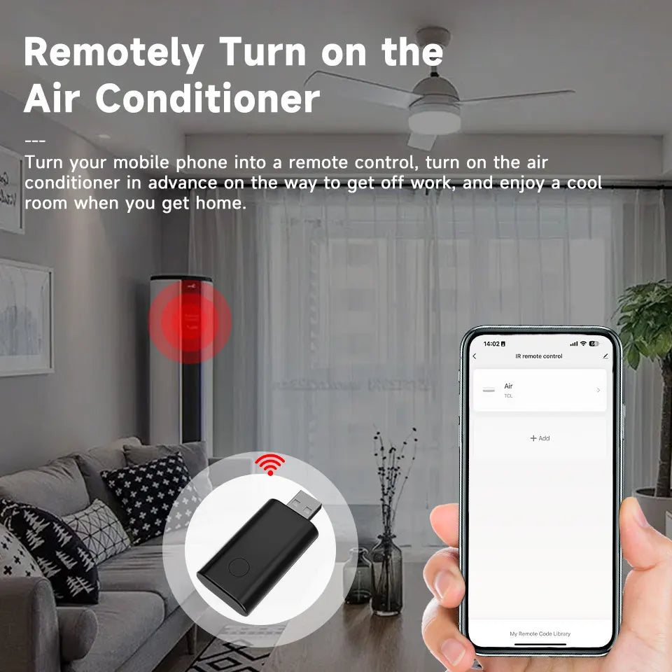 Smart WiFi IR Remote Control USB Mini Universal Infrared Controller Compatible with Alexa Google Assistant Tuya Smart Home