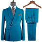 Elegant 2-Piece Men's Suit Slim Fit  Blazer And Pants Set for Wedding Groom Tuxedo Business Party