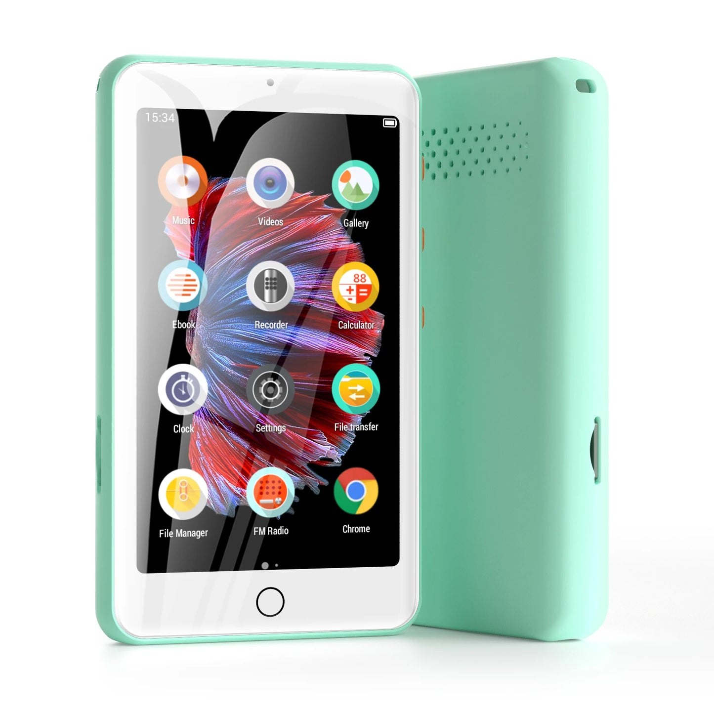 MP3 player bluetooth speakers & wifi, music player with video, FM radio, eBooks, capacity up to 512 GB