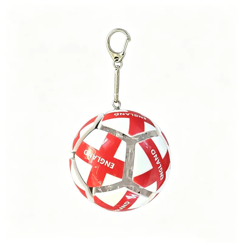 Soccer Ball Fidget Button Keychain Clicky Stress Relief Toy 3D Soccer Football Sport Ball for Men Women Car Key Handbag Gift