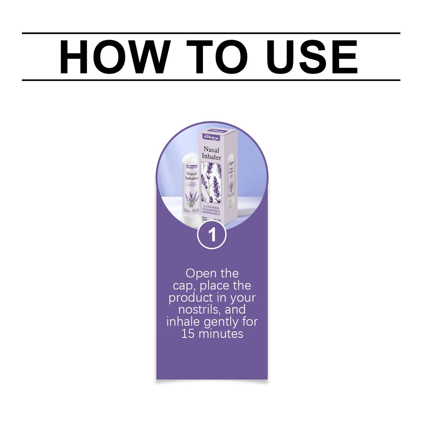 Lavender Chamomile Peppermint Nasal Inhaler Refreshing Breathing Support Sleep Aid Focus Boost Portable Daily Use