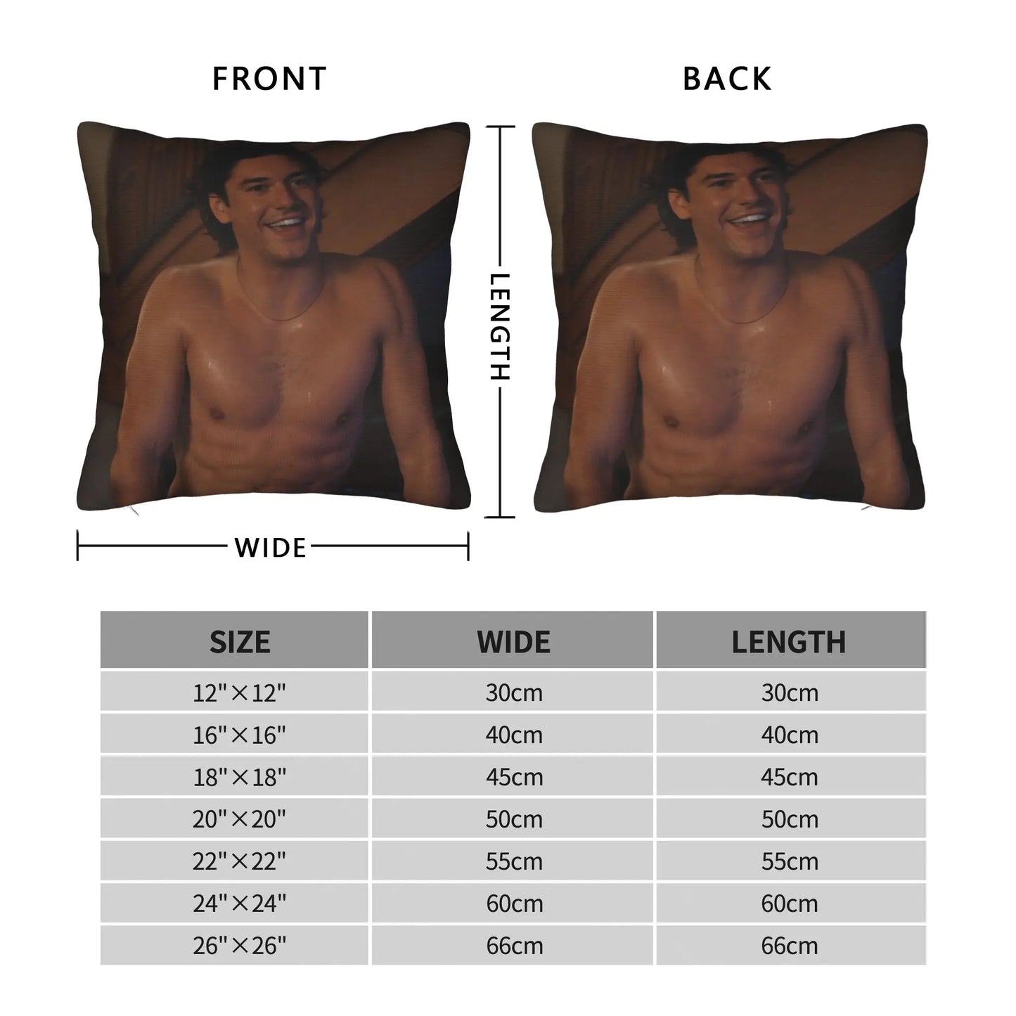 Garrett & Hannah Pillow Cover Off Campus Fashion Pillow Case For Sofa Home Decoration Square Pillowcases Gift Idea