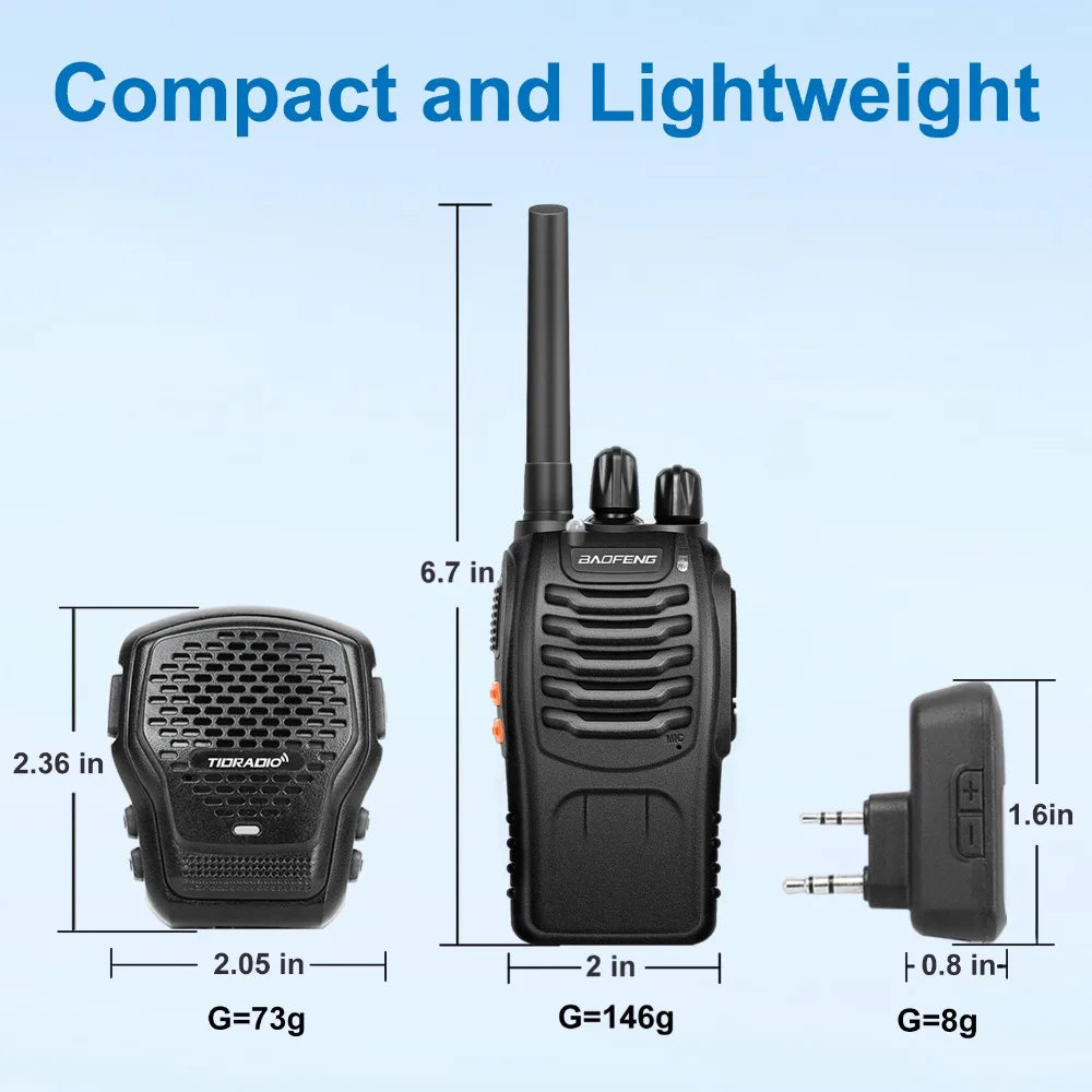 TIDRADIO Q2L Walkie Talkie Wireless Handheld Speaker Mic AI Noise Reduction Wireless Microphone Support Zello Odmastr Program