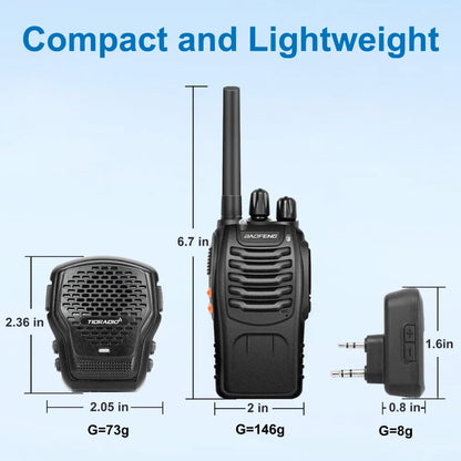 TIDRADIO Q2L Walkie Talkie Wireless Handheld Speaker Mic AI Noise Reduction Wireless Microphone Support Zello Odmastr Program