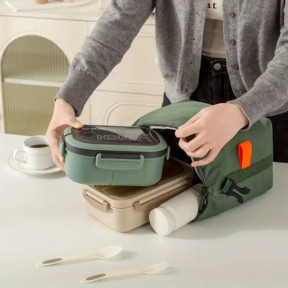 2026 Solid Color Storage Bag Japanese Large Capacity Lunch Bag Portable Thick Aluminum Foil Insulation Handheld Work Lunch Box