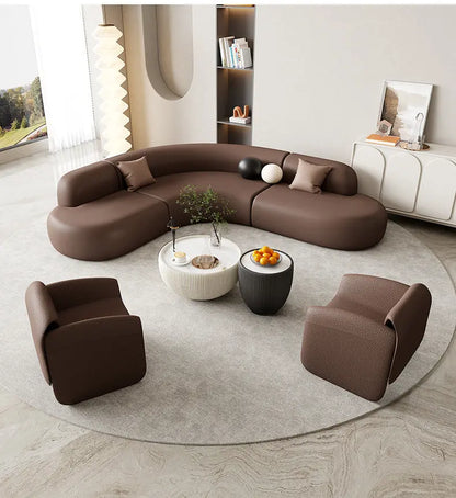 Italian Minimalist Office Sofa Modern High-end Living Room Corner L-shaped Reception Sofa Guest Area Office Furniture FYOS
