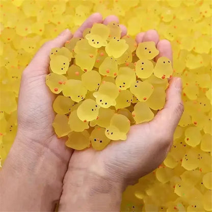 5-40PCS Mini Fluorescence Chicken Moss Toy Microlandscape Miniature Chick Figurines Fairy Garden Accessories Home Decor Crafts