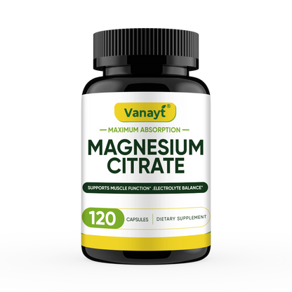 500MG Magnesium Citrate - Supplement for Stress, Relaxation, Bone, Sleep, Heart Health, Nerve, Muscle & Metabolism 120 Capsules