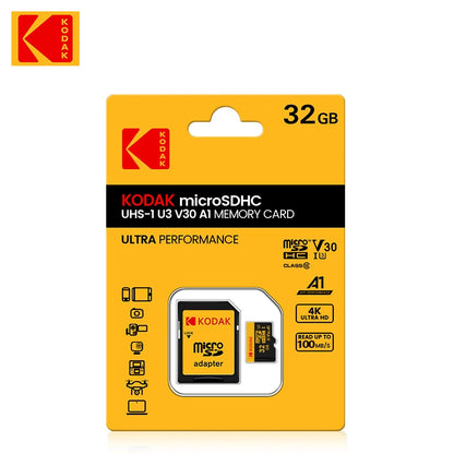 KODAK 100% Original Micro sd Card 16GB 32GB 64GB 128GB 256GB Microsd Memory Card Class10 SDXC U3 4K TF Card for Drone Phone