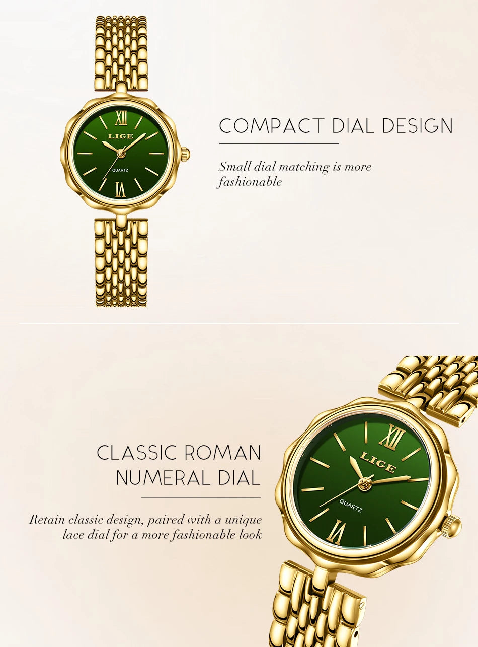 LIGE Quartz Women Watches Fashion Elegant Bracelet Watch For Women Luxury Creative Steel Waterproof Watch Femme Relogio Feminino