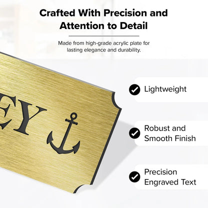 Engraved Name Plates, 1" x 3" Personalized Name Plate, Trophy Plates Engraved, Brass Plaque, Custom Name Plate