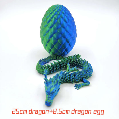 1 Set 3D Printed Dragon Egg Ornamental Toy Joint Activity Model Stress Relief Fidget Toys Gift for Kids Adults Home Office Decor