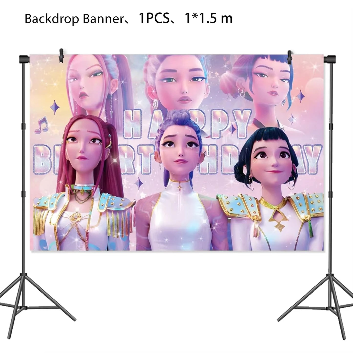 K-pop Kids Birthday Party Supplies All-in-One Decor Set-Paper Tableware Cups Candy Box Gift Bags Banner for Festive Celebrations