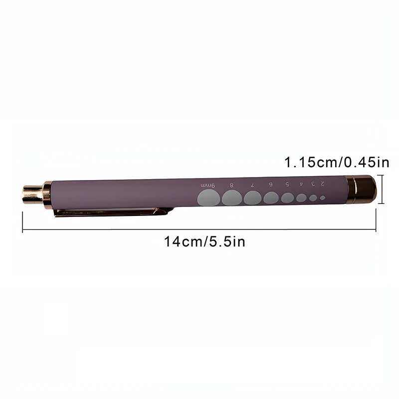 ★★★LED Medical Penlight Flashlight With Pupil Gauge Pocket Clip Pen Light For Doctor Nurse Diagnosis