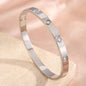 5pcs/Set Minimalist Elegant Luxury Sparkling Bangle Bracelets High-End Titanium Steel Bracelets For Women