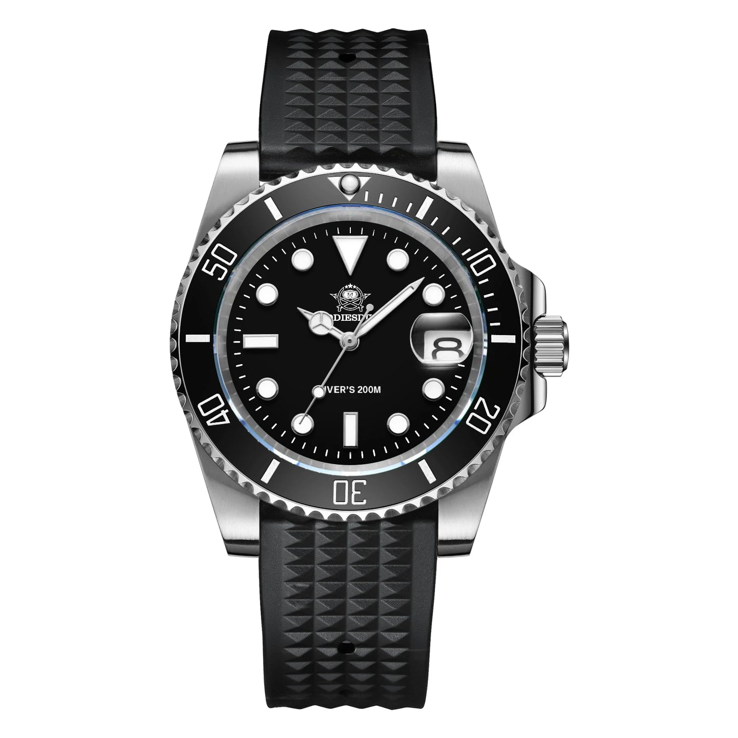 ADDIESDIVE MY-H3-2 Men's Dive Quartz Watch 41mm Fashion Stainless Steel Wristwatch 200M Calendar Display Luminous Watches ForMen