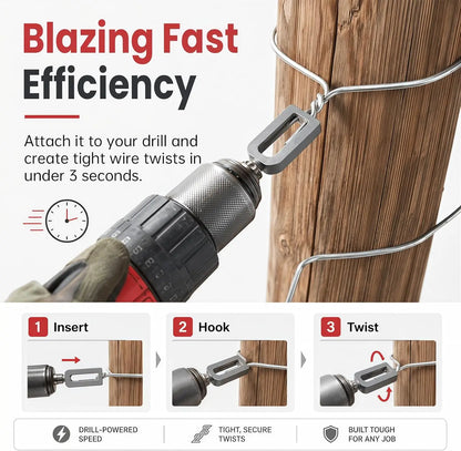 1/2pcs Large Diameter Multi-Functional Wire Twisting Tool Standard Hexagonal Shank Compact Size Iron Wire Knotting Connector