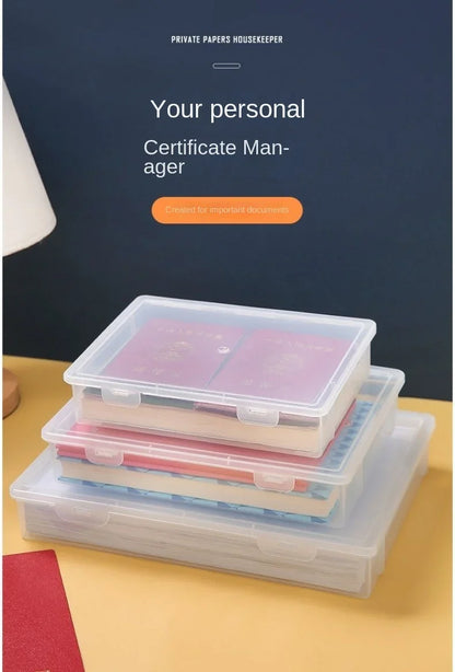 Document Organizer Organized Storage Box Simplicity Certificate File Container Dust Proof A4 Organizing Box Dropshipping