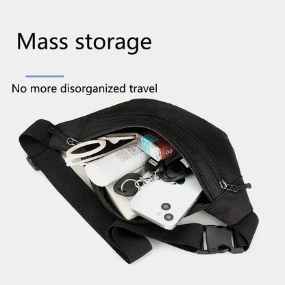 New Fashion Chest Bag For Men Black Waist Bag High Quality Women Shoulder Bag Multifunction Male Fanny Pack Crossbody Small Bag