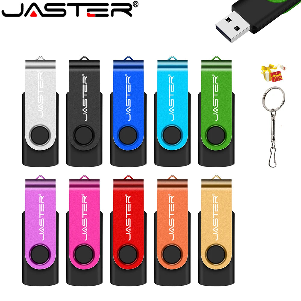 фalizar USB 32GB Flash Drive 16Giga Memory Stick Metal Jump Drive Draaibare Pendrive Draagbare 128GB Cle USB 2.0 Pen Drives