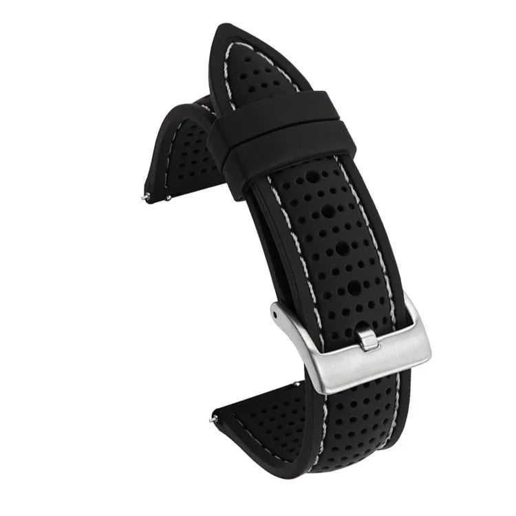 Miękki silikonowy pasek do zegarka 20mm 22mm 24mm, sportowy, wodoodporny, oddychający, z szybkim zapięciem, bransoleta do zegarka, dla mężczyzn i kobiet