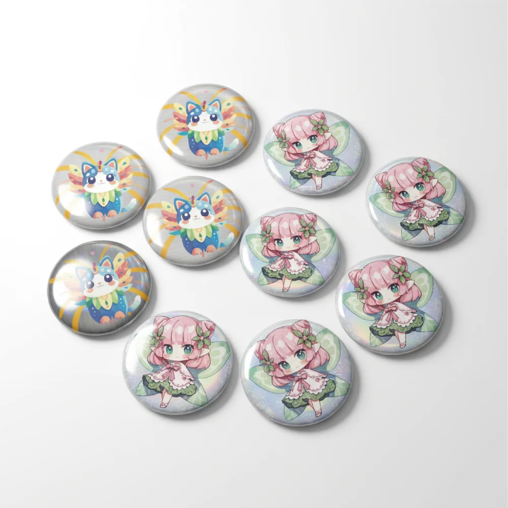 Personalized Round Badges Brooches Custom Photo Handwriting Diy Text or Graphic Pins Accessory Gifts for Kids