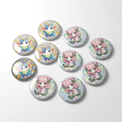 Personalized Round Badges Brooches Custom Photo Handwriting Diy Text or Graphic Pins Accessory Gifts for Kids