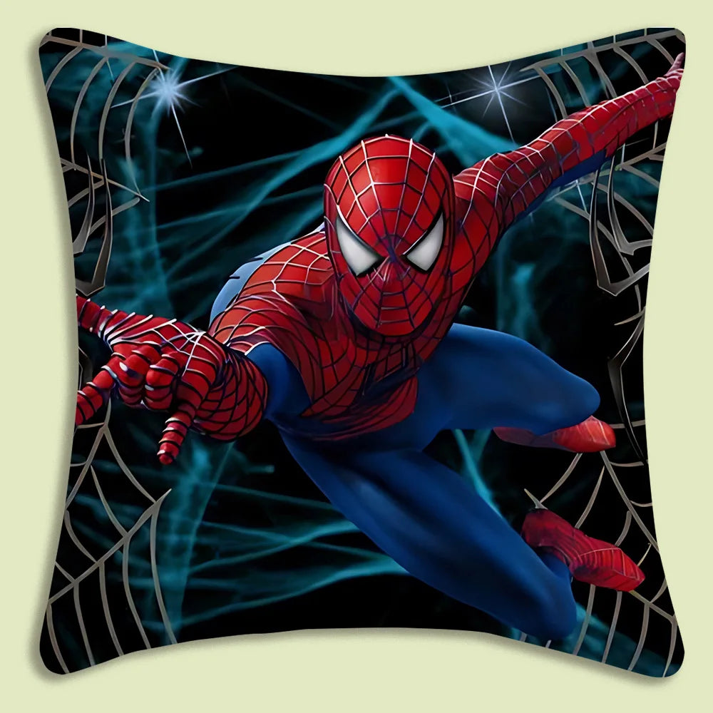 Spider-Man mascot Pillow Covers Cartoon Sofa Decorative Home Double-sided Printing Short Plush Cute Cushion Cover