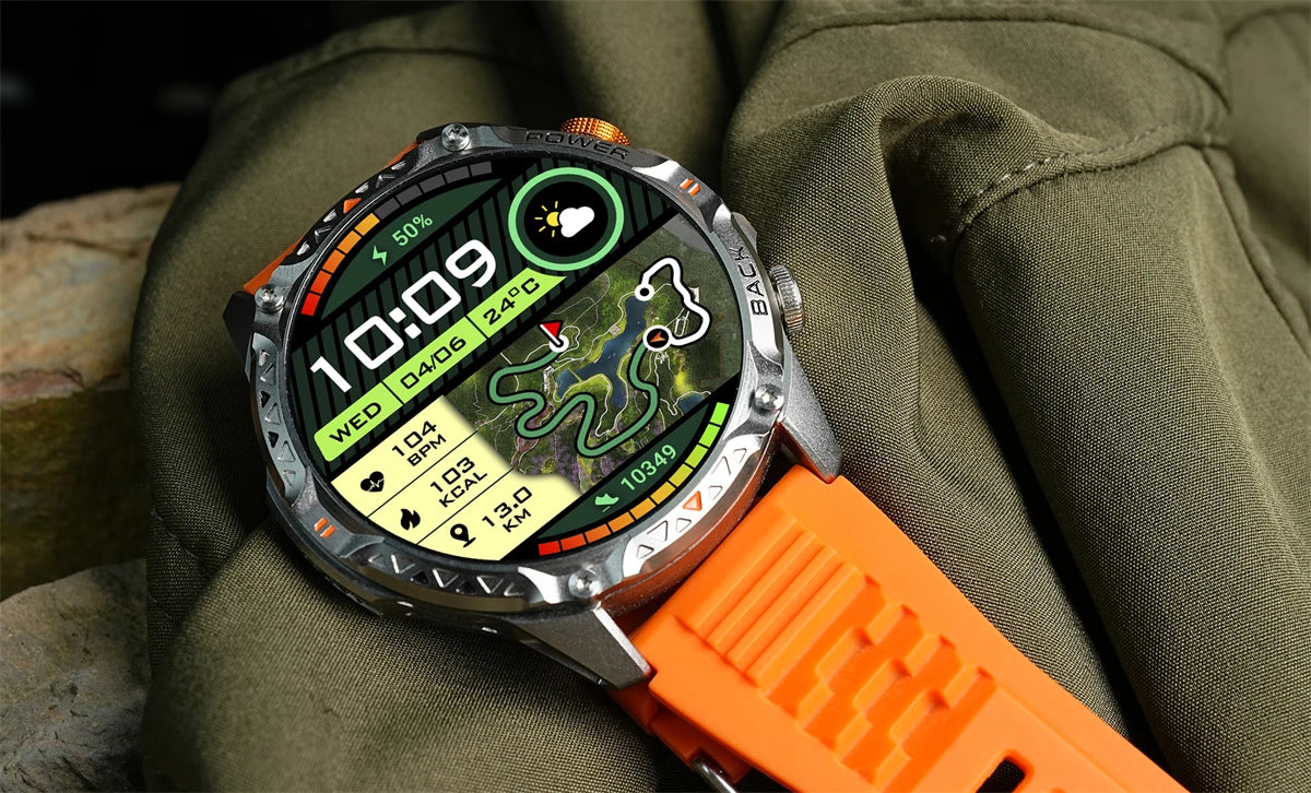 LIGE Nowy wojskowy do T-Rex 3 Ultra Smart Watch Bateria 1000 mAh Wodoodporny IP68 Kompas Latarka Sportowy monitor Smartwatch Mężczyźni