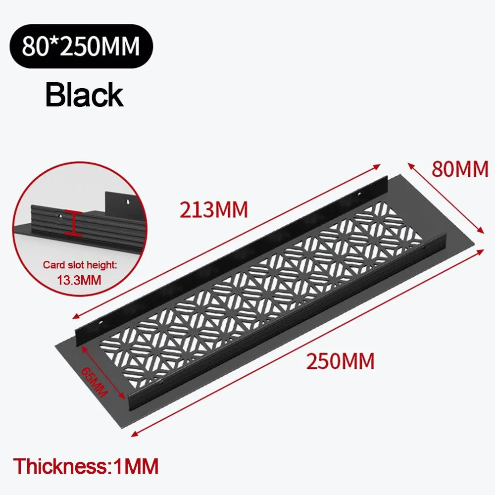 Aluminum Alloy Vents Cover Rectangle Louver Air Vent Decor 50/80mm Wide Breathable Mesh Hole Ornaments