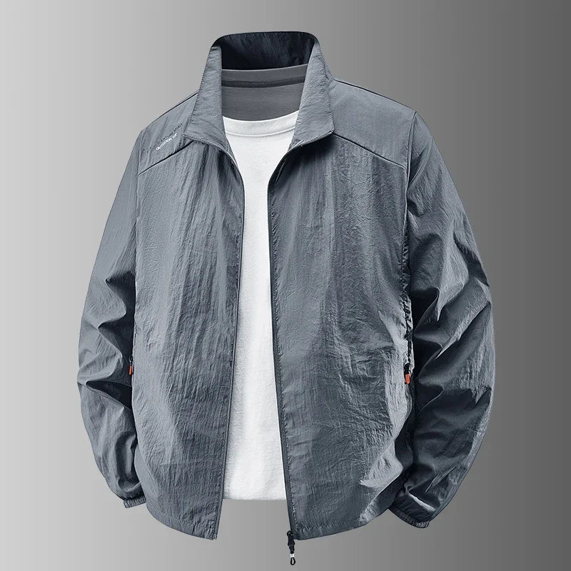 Sunscreen Jacket for Men Summer Thin Lightweight Breathable UV Protection Ice Silk Outdoor Fishing Hiking Sikn Coats