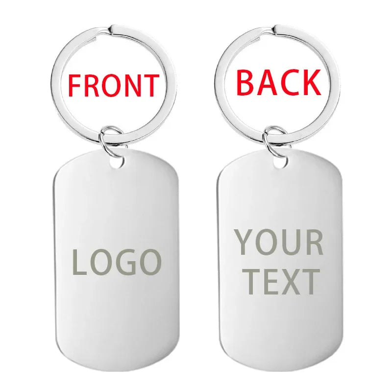 Fashion  Keychains for Men Women Custom Lettering Keychains  Engrave Date Name Logo Keyring Gift for Boyfriend Personalized