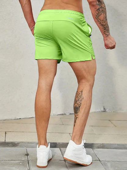 Men 2025 New  Summer Beach New Models Solid Color Fashion Leisure Comfortable Elastic Waist Double Pockets Cool Sports Shorts