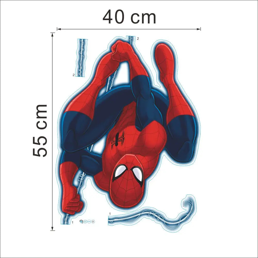 Spiderman 3D Wall Stickers Cartoon Super Heroes Self Adhesive Decorations for Kids Room Home Bedroom Movie Theme Room Decor