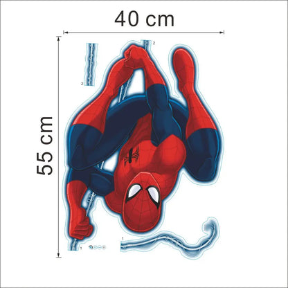 Spiderman 3D Wall Stickers Cartoon Super Heroes Self Adhesive Decorations for Kids Room Home Bedroom Movie Theme Room Decor