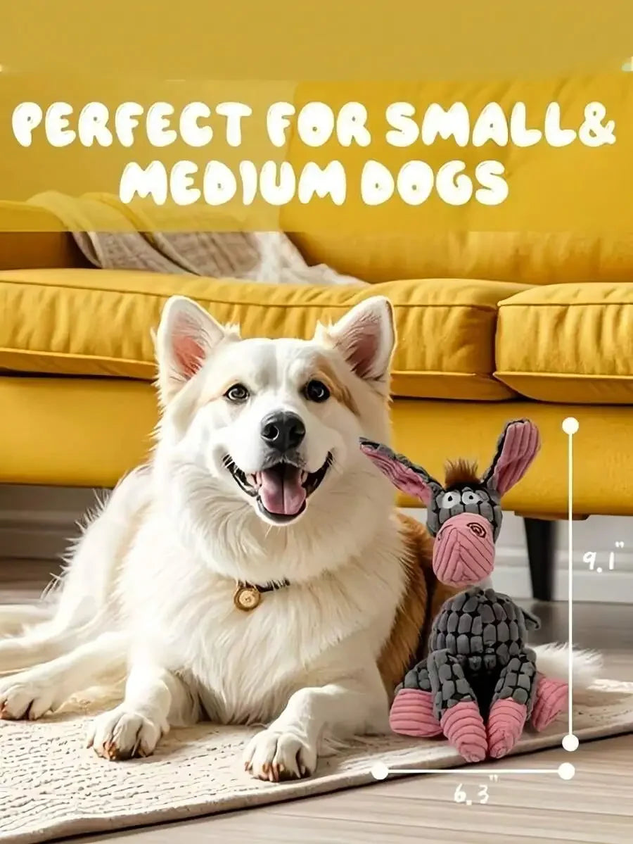 Plush Knotted Pet Chew Toy With Squeaker For Dogs And Cats Soft Durable Interactive Stuffed Animal