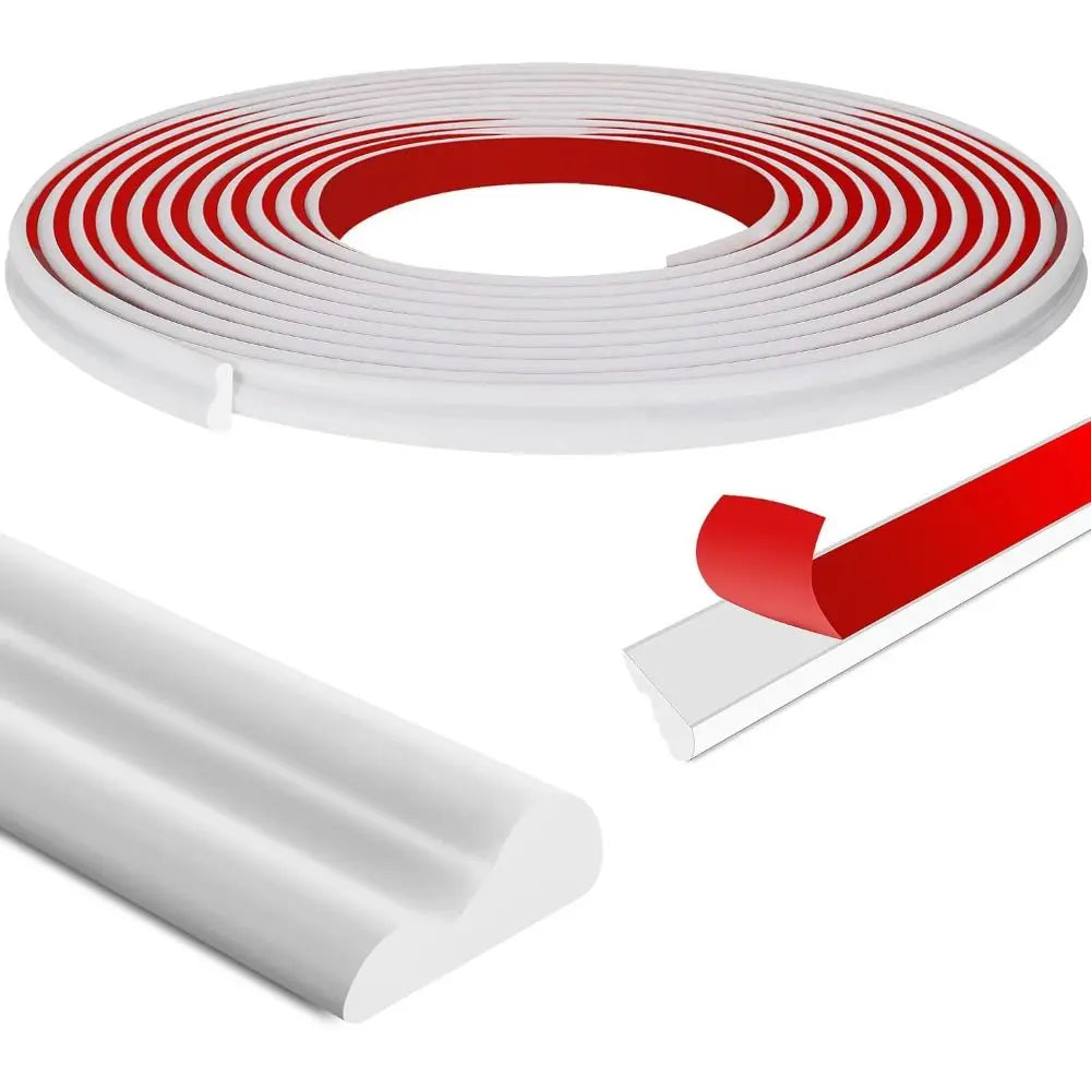 Self-Adhesive Wall Decoration Molding Trim 3D TPE Chair Rail Panel Molding DIY Universal Wall Protector Cabinet Border