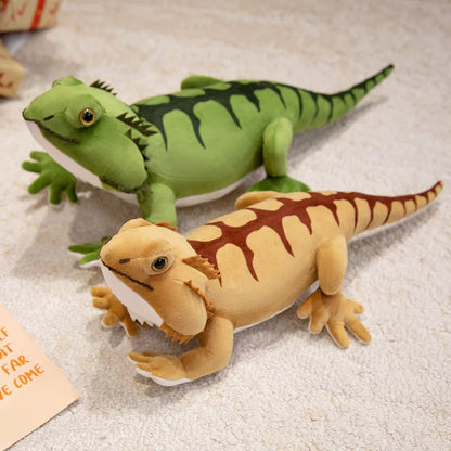42/54cm Kawaii Long Soft Bearded Dragon Plush Toy Real Life Reptile Lizard Stuffed Animal Cute Room Decor Gift for Boy And Girl