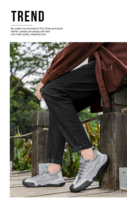 Men's Beige Breathable Sports Board Shoes Autumn 2026 Fashionable Versatile Thick Sole Canvas Lace-Up Casual Running Shoes