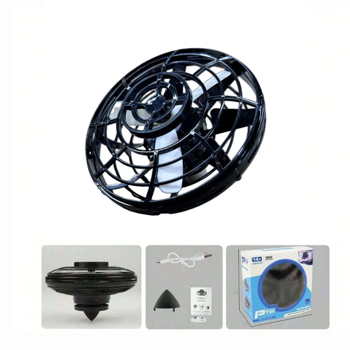 Whirling Fingertip Gyroscope, Floating and Glowing Whirling Gyro, Aerodynamic Fingertip Gyro with Free Flight Path, Creative Fly